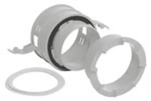 Vaillant Anschlussadapter, bestehend aus mehreren Teilen, zum Anschluss eines flexiblen Luftschlauches in einem Heizungs- oder Lüftungssystem.